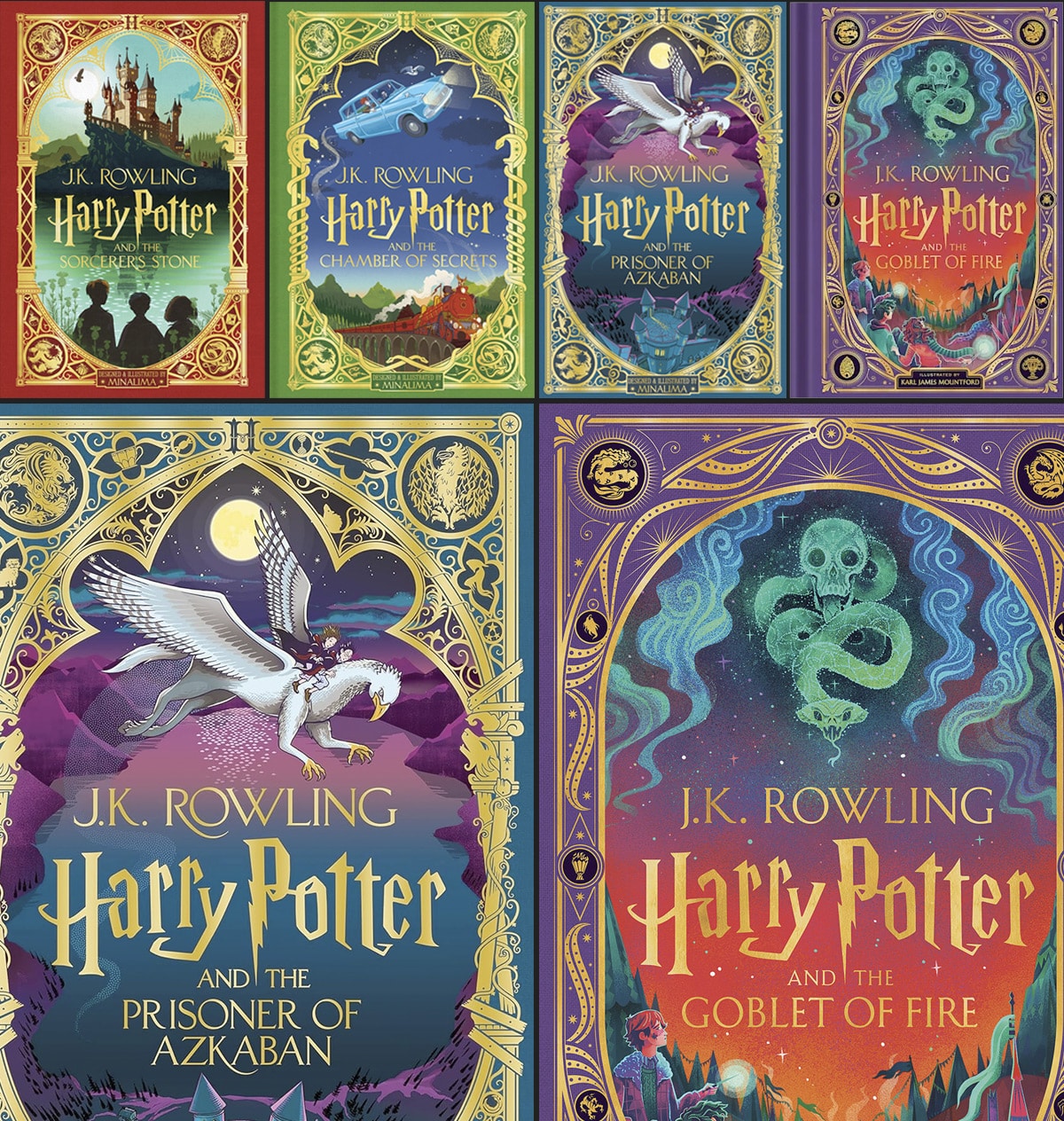 Comparativo entre as edições Minalima e a nova edição ilustrada de Cálice de Fogo