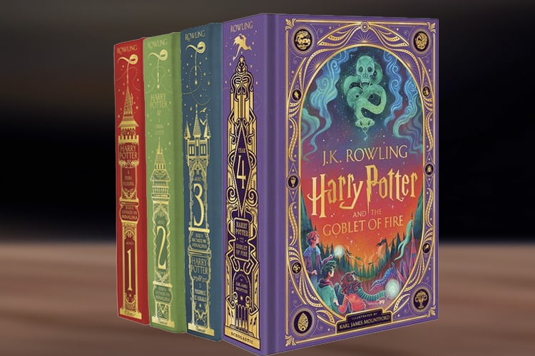 Lombada de Cálice de Fogo ilustrado interativo